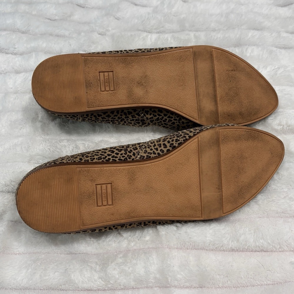 TOMS Leopard Cheetah Animal Print Slip On Flats Shoes Womens Size 9 - Picture 7 of 7